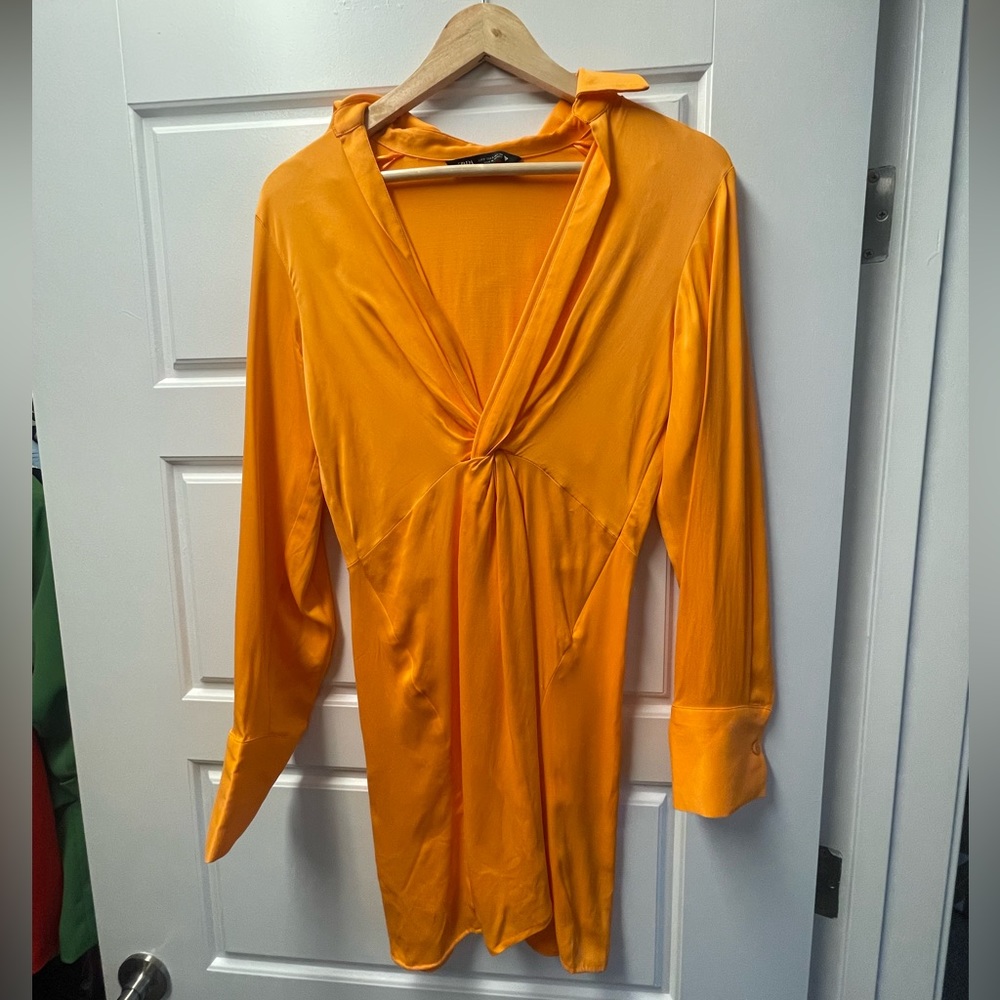 Zara cetim dress SMALL